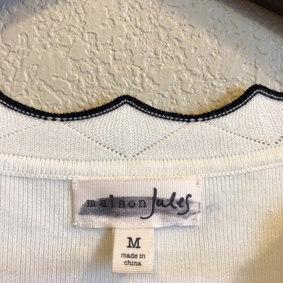 Maison Jules || NWT Scalloped Fit Flare Dress - Picture 5 of 7